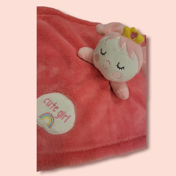 Baby Gear Pink Baby Snuggle Buddy Cute Girl Small Blanket - Picture 2 of 11